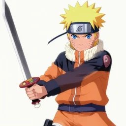 naruto holding a sword