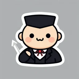 a cute dictator, digital art, iconic icon, 2 d vector logo, cartoon, t - shirt design