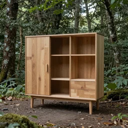 an modern cabinet in a forest by Terunobu Fujimori