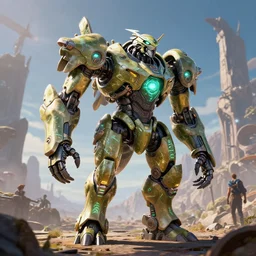 shell - walker machine mecha animal beast robot of horizon forbidden west horizon zero dawn bioluminiscence global illumination ray tracing hdr fanart arstation by sung choi and eric pfeiffer and gabriel garza and casper konefal