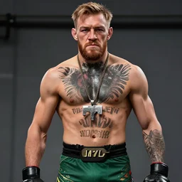 Connor McGregor in vikings very detailed 4k quality super realistic