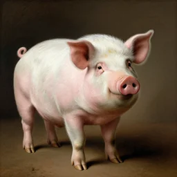 a handsome pig painted by rembrandt