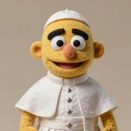 pope jean paul ii as a muppet. highly detailed felt. hyper real photo. 4 k.