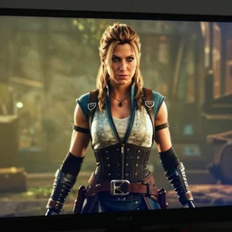 Vera Farmiga in Mortal Kombat 11, ps5 cinematic screen capture, 4k