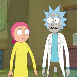 walter white and jesse pinkman, breaking bad show, film still, rick and morty style, cartoon by adult swim