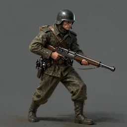 concept art of a high fantasy ww1 werewolf soldier using a bazooka trending on artstation, detailed high resolution