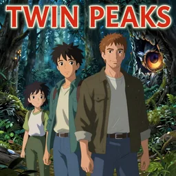 Twin Peaks poster artwork by Michael Whelan and Tomer Hanuka, Karol Bak, Rendering of Cooper and Truman realize that Earle has visited Owl Cave, from scene from Twin Peaks, clean, full of details, by Makoto Shinkai and thomas kinkade, Matte painting, trending on artstation and unreal engine