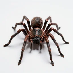 rugged giant spider, cinematic studio photo, full body, standing, isolated on a pure white background, centered, whole figure in frame, sharp focus, studio lighting