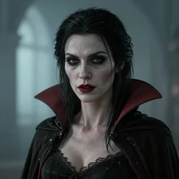 portrait of a lady vampire, 35mm, depth of field, DOF, ominous, detailed, photorealistic, octane render, high definition, 4k, artstation, donato giancola, Greg Rutkowski, matthew benedict, irwin penn