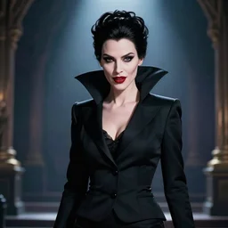 epic professional digital portrait art of vampiress 👩‍💼😉,best on artstation, cgsociety, wlop, Behance, pixiv, astonishing, impressive, outstanding, epic, cinematic, stunning, gorgeous, concept artwork, much detail, much wow, masterpiece.