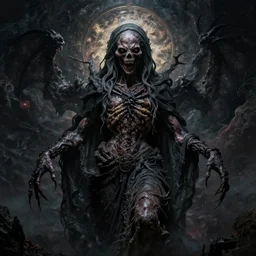the transcendent being embodying absolute darkness, photorealistic, detailed photography, divinity, awful, cosmic horror, religious art
