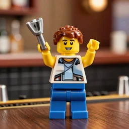 close up photo of lego stripper dancing in a bar, 8 k,