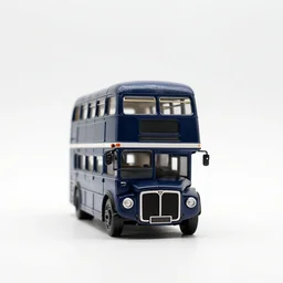 minimalist double decker bus, high detail macro photography, isolated on a pure white background, centered, entire object in frame, sharp focus, soft studio lighting