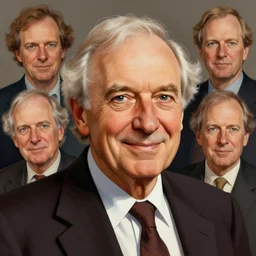 photo of benoit b. mandelbrot with simple smile paint detailed digital artstation, portrait hd 4 k, y greg rutkowski and gaston bussiere and craig mullins and j. c. leyendecker, hd