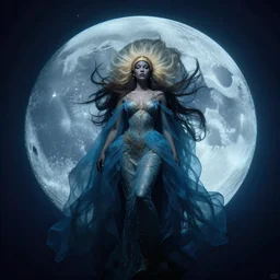 dark underwater portrait of the moon queen of the ocean by obama