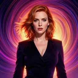 portrait shot of christina hendricks in bladerunner, matte painting concept art, midjourney, beautifully backlit, swirly vibrant color lines, cinematic aesthetic, intricate, elegant, highly detailed, centered, digital painting, artstation, concept art, smooth, sharp focus, illustration, by ilya kuvshinov, artgerm, darius zawadzki and zdizslaw beksinski