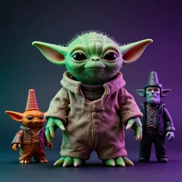 cronenberg flesh monster yoda by wayne barlow and greg rutkowski and donato giancola, action figure, sofubi, studio lighting, colored gels, colored background, xf iq 4, 1 5 0 mp, 5 0 mm, f 1. 4, iso 2 0 0, 1 / 1 6