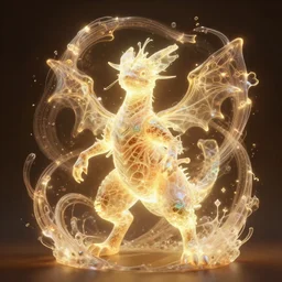 ( psychic type pokemon ) creature creature in a alaska, warm tones, bioluminescent bioluminescent translucent translucent, backlit : by michal karcz, daniel merriam, victo ngai and guillermo del toro : ornate, dynamic, particulate, intricate, elegant, highly detailed, centered, artstation, smooth, sharp focus, octane render, 3 d