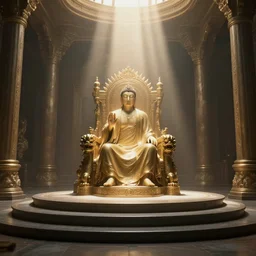 a spiritual matte painting by feng zhu of a contemporary throne room, unreal engine, god rays, ue5, concept art, wide angle, 4k hd wallpaper