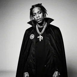 lil wayne, as the vampire, black and white