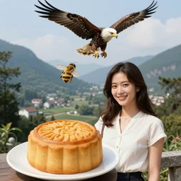 💆♀🥮🇨🇭🐝🦅 in the style of a 1 9 9 0's tourist photo