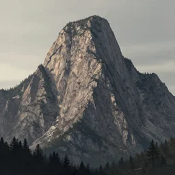 giant imposing mountain, matte painting, concept art