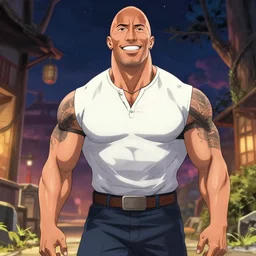 dwayne johnson, anime, kyoto animation, magical