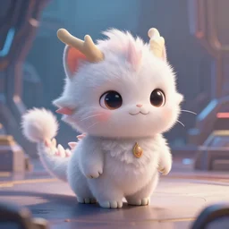 cute fluffy dragon - kitty character portrait, by don bluth, sci - fi environment, highly detailed, dynamic shadows, 4 k, wallpaper - 1 0 2 4