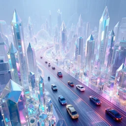 elegant geometric space traffic in ethereal crystal city, ( ( synthwave ) ), ( ( fractal waves ) ), bright neon colors, highly detailed, exquisite detail, smooth gradients, cinematic, tim white, roger dean, michael whelan, caza, bob eggleton, philippe druillet, vladimir kush, kubrick, alfred kelsner, vallejo