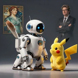 studio photo of a futuristic pet robot, by artgerm and greg rutkowski and marc newson and zaha hadid, industrial design behance lemanoosh, alphonse mucha, otter ( ( fennec ) ) pikachu mix, kindchenschema, side view, volumetric light, detailed, octane render - t