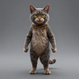 human cat hybrid, 3 d render, male