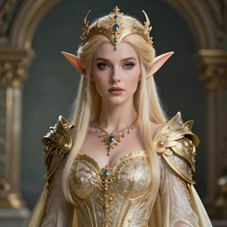 beautiful elf queen, ornate, highly detailed, 4k, HDR, smooth, sharp focus,  high resolution, photo-realistic
