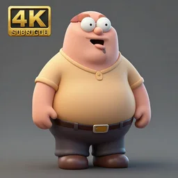 3 d ray traced rendering of peter griffin. 8 k, subsurface scattering, 4 0 0 0 samples, denoised