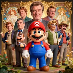 highly detailed vfx portrait of jack nicholson as mario bros, stephen bliss, unreal engine, greg rutkowski, loish, rhads, beeple, makoto shinkai and lois van baarle, ilya kuvshinov, rossdraws, tom bagshaw, alphonse mucha, global illumination, detailed and intricate environment