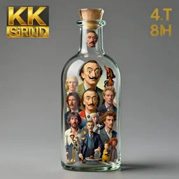 glass bottle by beeple, artgerm, dali, pennington, giger, makoto shinkai, stella, mckie, alex grey, bluth, pranckevicius, graaf, chris moore, foglio, masson, aivazosky, despain, bonestell. symbolism surrealism, artstation, 8 k, uhd, masterpiece