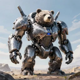bear - mecha - tank machine mecanical creature robot of horizon forbidden west horizon zero dawn radiating a glowing aura global illumination ray tracing hdr fanart arstation by ian pesty and alena aenami artworks in 4 k