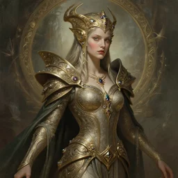 the eternal queen terrible and beautiful, intricate, elegant, highly detailed, digital painting, artstation, concept art, matte painting, smooth, sharp focus, illustration, art by artgerm and su fu, and alexandre chaudret, 8 k, inspired by lord of the rings and mass effect and norse mythology