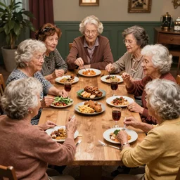 a group of elderly women playing spyro