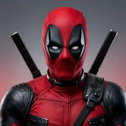 highly detailed closeup portrait of a cyborg carnage symbiote in deadpool suit with carnages face, by greg rutkowski, by greg tocchini, by james gilleard, by kaethe butcher, gradient in red, black, crimson and grey color scheme,'grunge aesthetic '!!!