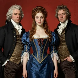 Jean-Baptiste Monge and Solomon Joseph Solomon and Richard Schmid and Jeremy Lipking victorian genre painting portrait painting of a young beautiful woman marverl DC comic book character fantasy costume, red background