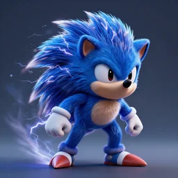 ultra realistic illustration, full body, motion blur, ( ( ( a fantasy blue hedgehog made of lightning and thunder with fur and lightning glow ) ) ), symmetrical, intricate, highly detailed, digital painting, concept art, smooth, sharp focus, houdini, fluid simulation, particle, octane render, unreal engine, trending on artstation