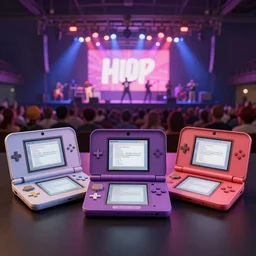 an old school hip - hop concert, 3 ds max + v - ray, unreal engine 5, hyper realistic, octane render, highly detailed, upscaled max, polished, photorealistic, 4 k