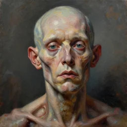 highly detailed and textured painting of a deformed anatomical portrait, emotionally expressive, highly detailed impasto oil painting, soft light, 1 6 k, cinematic composition, cinematic lighting, sharp focus, masterpiece by adrian ghenie and jenny saville and ernst haeckel and h. r. giger alphone mucha, android jones,