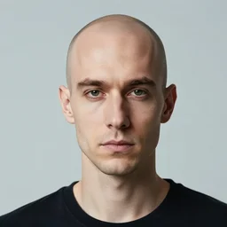 balding man, cool calm and collect