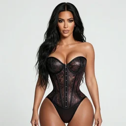 alluring kim kardashian in a corset, artstation deviantart, high quality resolution concept art, by frazetta, alan lee, jean baptiste monge, diterlizzi and ross tran, but intricate maximalist ultradetailed hyper realistic photoreal octane smooth ultra settings cinematic rendered by greg rutkowski