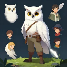 white feathered owlin adventurer, video game character design, 2 d game fanart behance hd by jesper ejsing, by rhads, makoto shinkai and lois van baarle, ilya kuvshinov, rossdraws global illumination