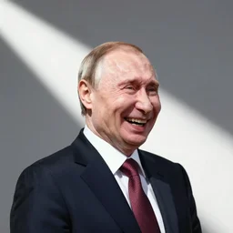 vladimir putin laughing in stock images, bright, studio photo