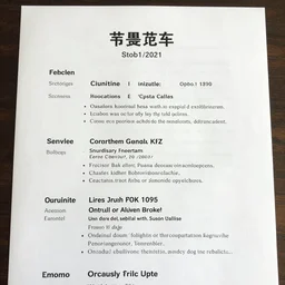 photo of full a paper with my resume written out