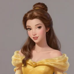 portrait of disney belle, intricate, elegant, highly detailed, my rendition, digital painting, artstation, concept art, smooth, sharp focus, illustration, art by artgerm and greg rutkowski and alphonse mucha and uang guangjian and gil elvgren and sachin teng, symmetry!!