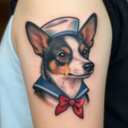 a xoloescuincle, sailor jerry tattoo